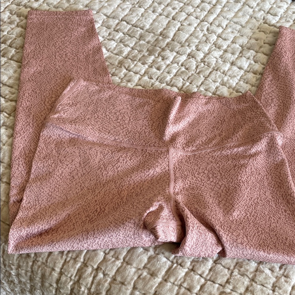 Sage Blush Pink Patterned Leggings